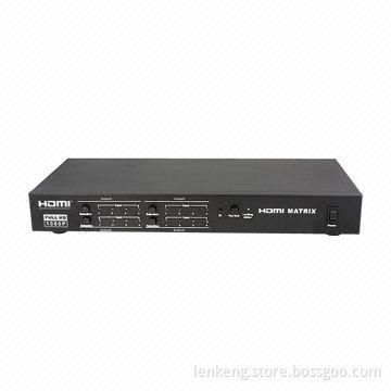 LKV344 4 x 4 HDMI Matrix Switch with Remote Control and RS232, 3D Supported Lenkeng